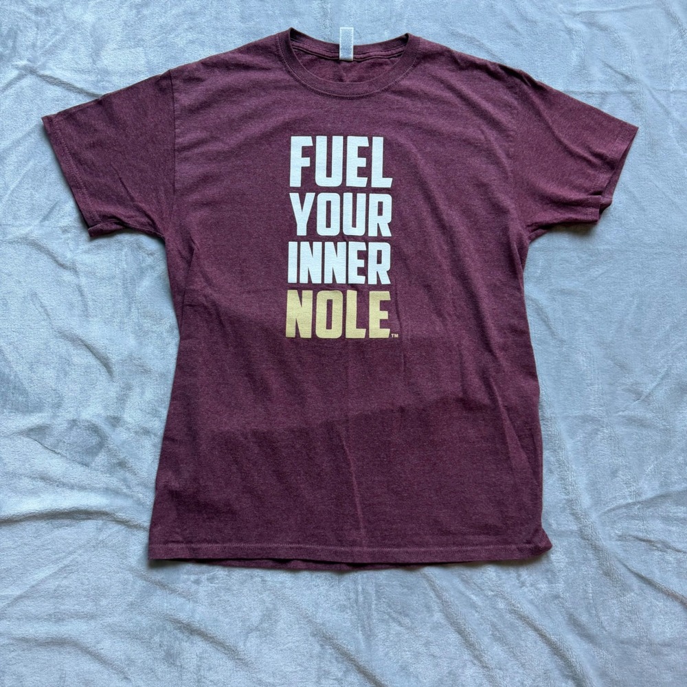 Jerzees T-Shirt Mens M Maroon Fuel Your Inner Nole FSU Coca-Cola Graphic Tee